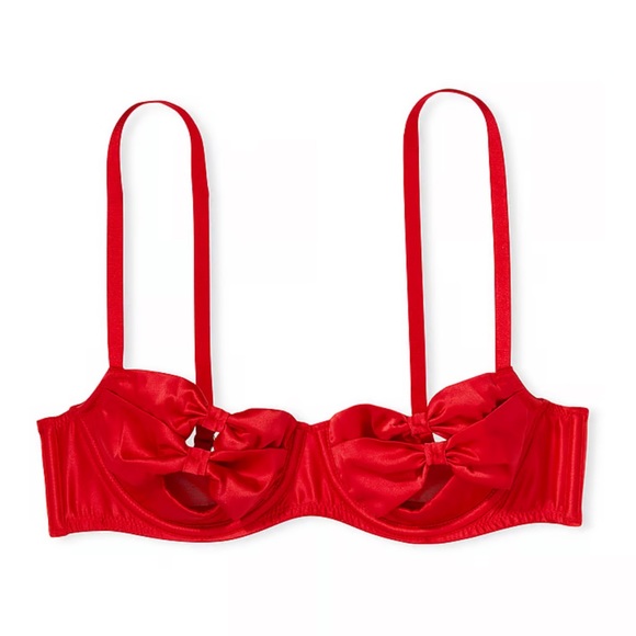 🆕 Victoria’s Secret Wicked Peekaboo Cup Bow Balconette Bra - Picture 2 of 10